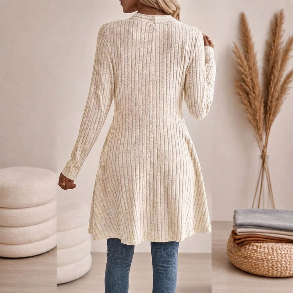 ELEANOR | RIBBED OPEN-FRONT CARDIGAN