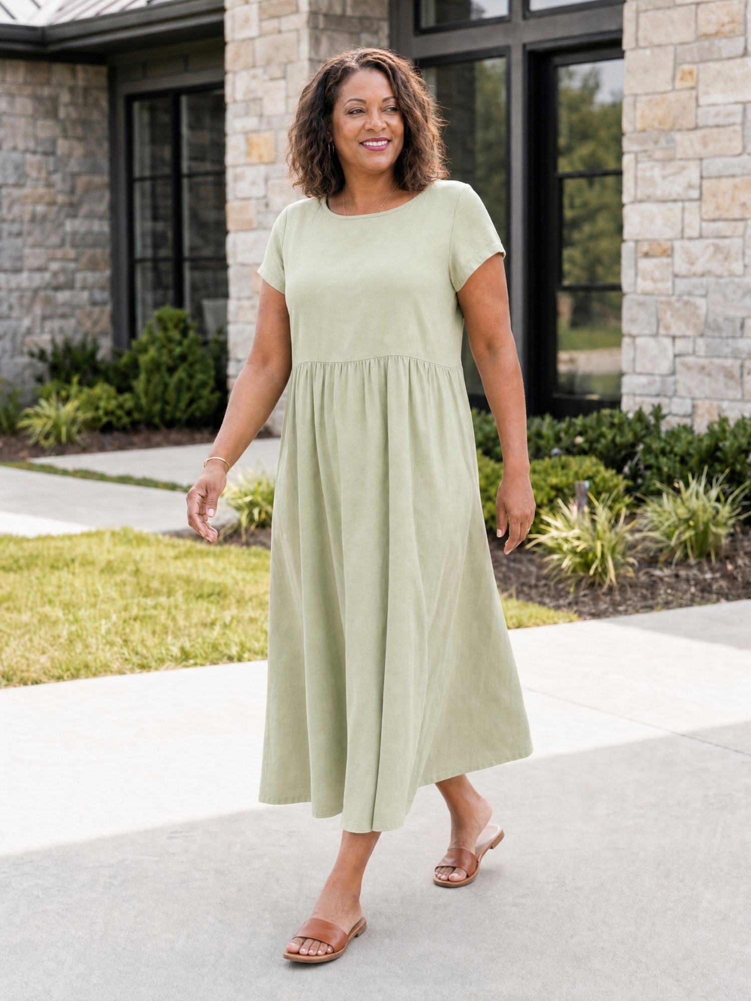 AOIFE | RELAXED MIDI DRESS WITH POCKETS