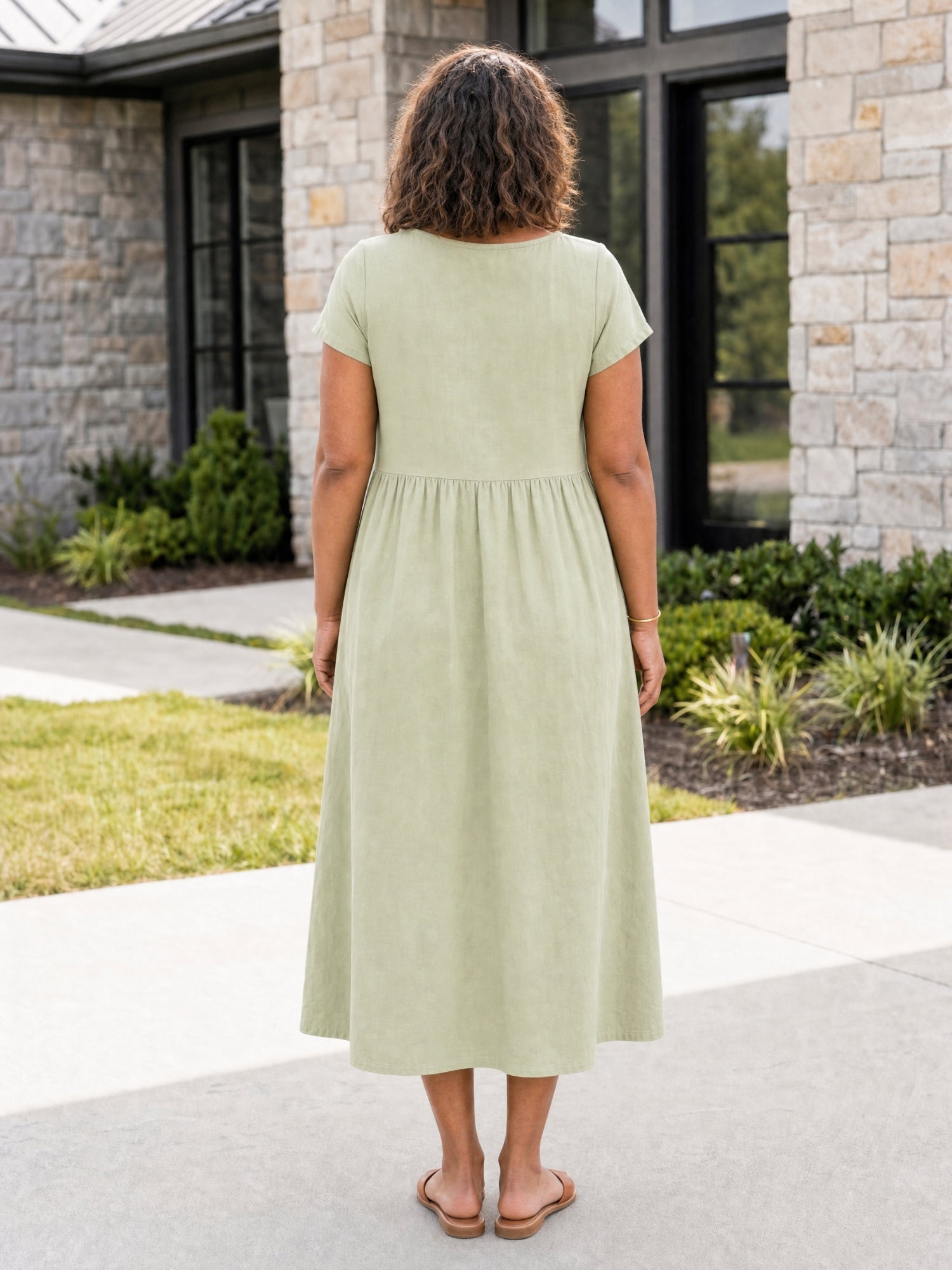 AOIFE | RELAXED MIDI DRESS WITH POCKETS