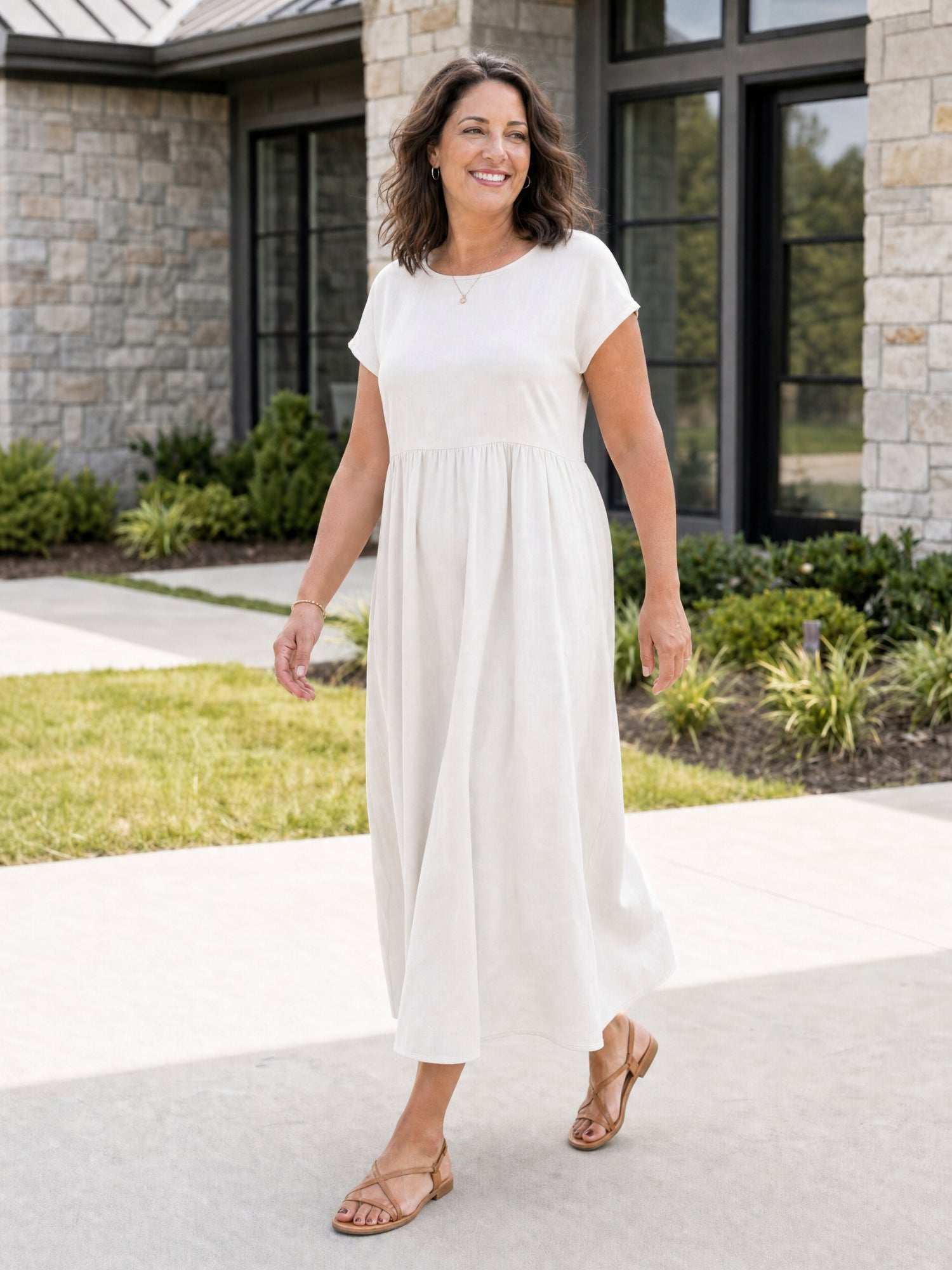 AOIFE | RELAXED MIDI DRESS WITH POCKETS