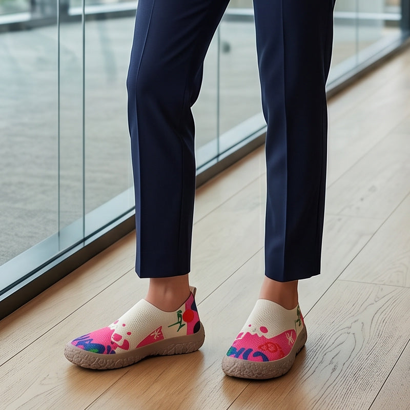 Flora | Printed Slip-On Flat Shoes