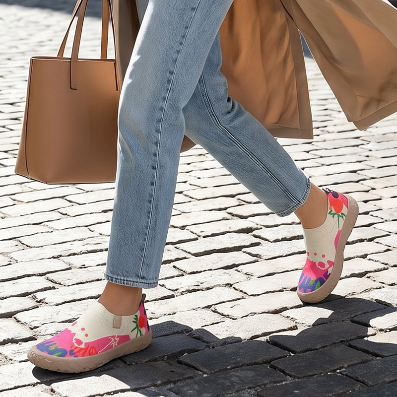 Flora | Printed Slip-On Flat Shoes