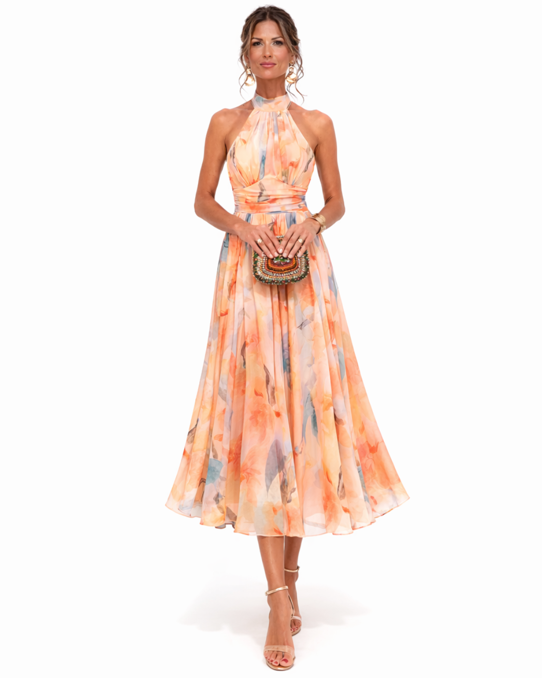 FIONNUALA | WATERCOLOUR MAXI DRESS