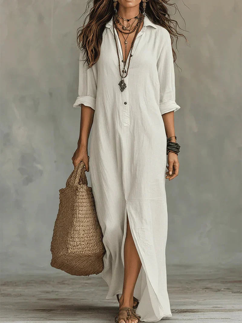 Willow | Button-Down Maxi Shirt Dress