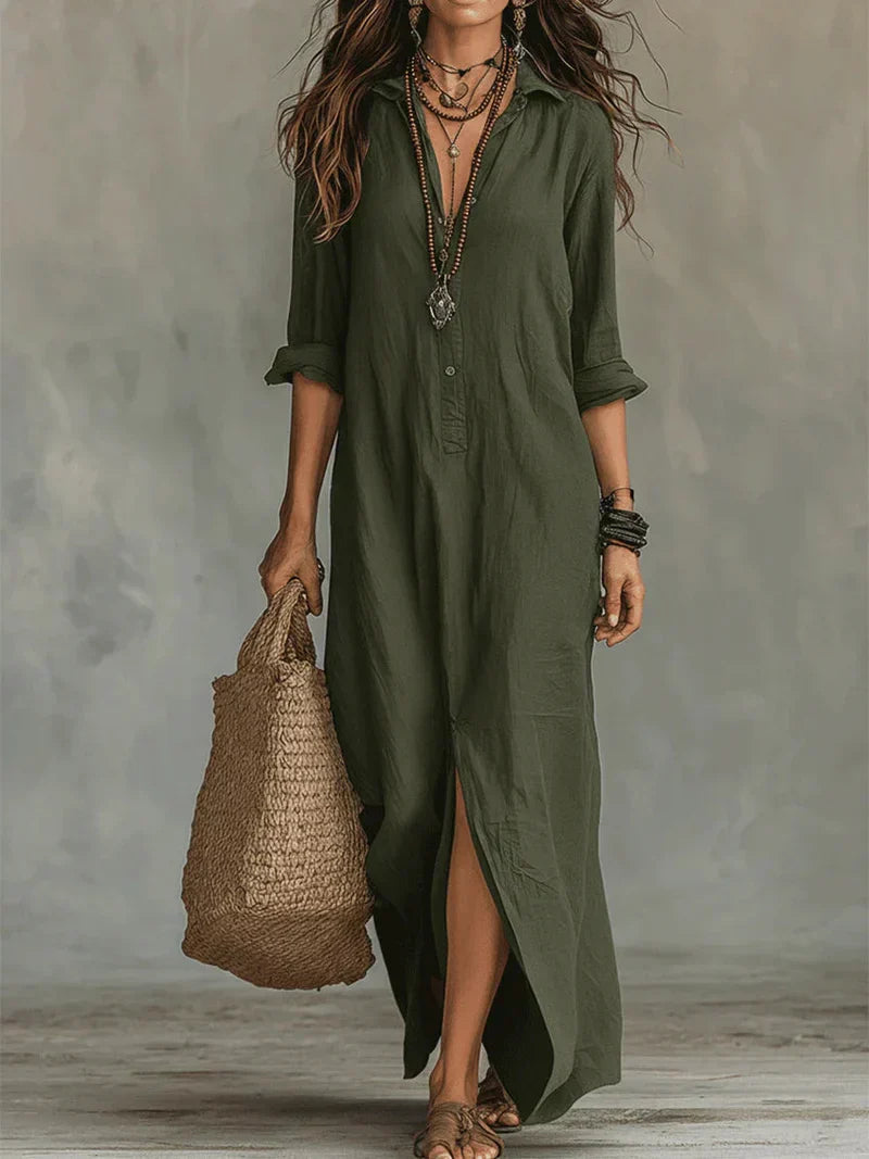 Willow | Button-Down Maxi Shirt Dress
