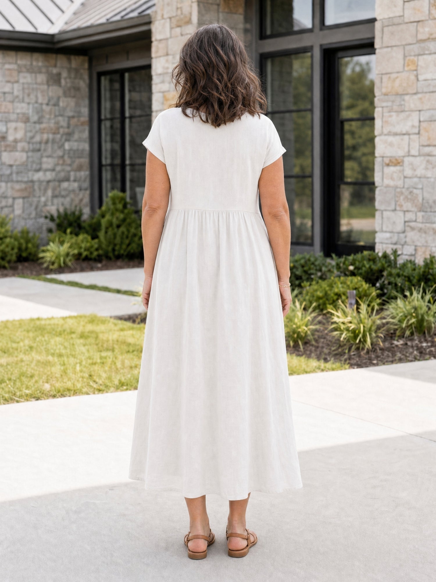 AOIFE | RELAXED MIDI DRESS WITH POCKETS