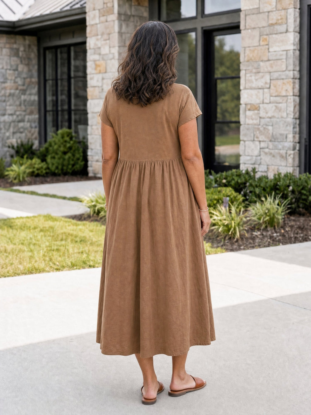 AOIFE | RELAXED MIDI DRESS WITH POCKETS
