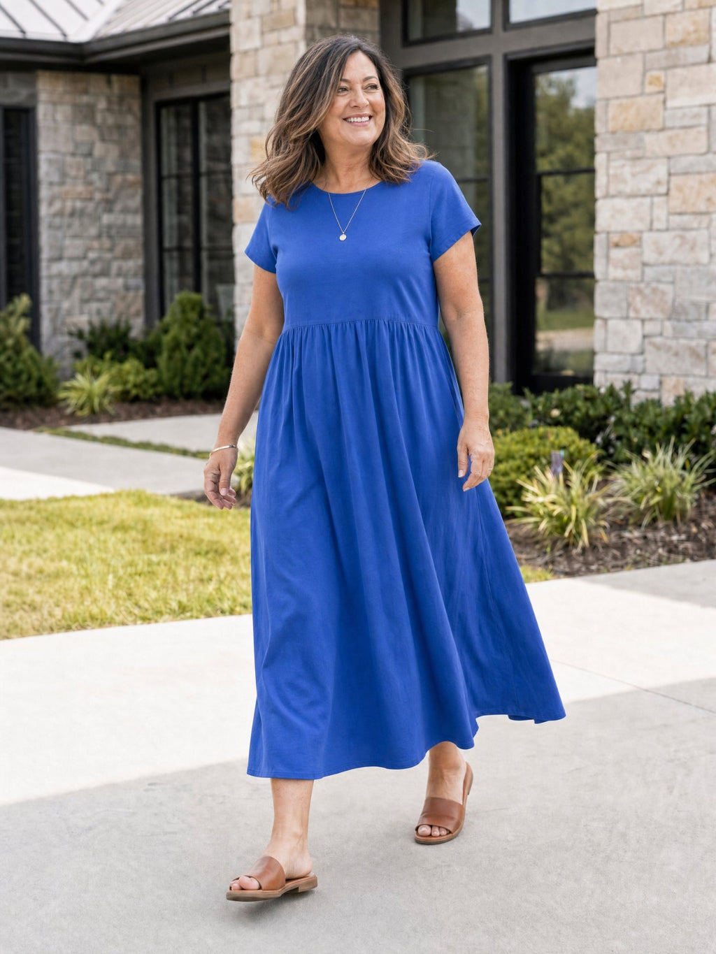 AOIFE | RELAXED MIDI DRESS WITH POCKETS