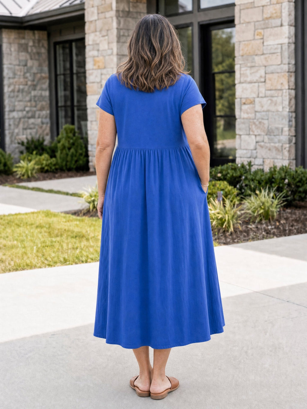 AOIFE | RELAXED MIDI DRESS WITH POCKETS
