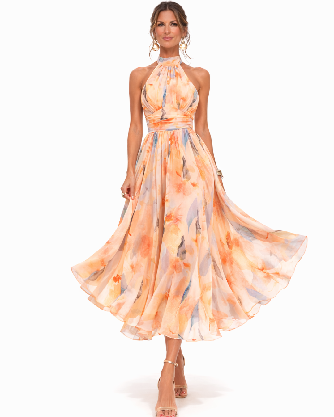 FIONNUALA | WATERCOLOUR MAXI DRESS