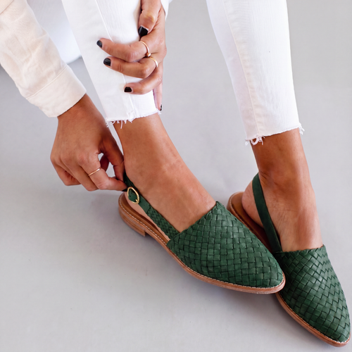 Aurora | Woven Slingback Loafer
