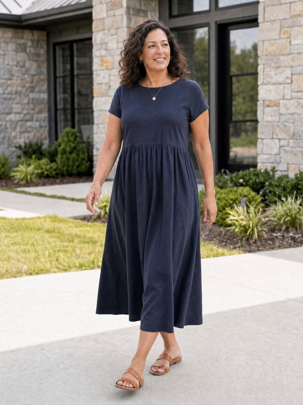 AOIFE | RELAXED MIDI DRESS WITH POCKETS
