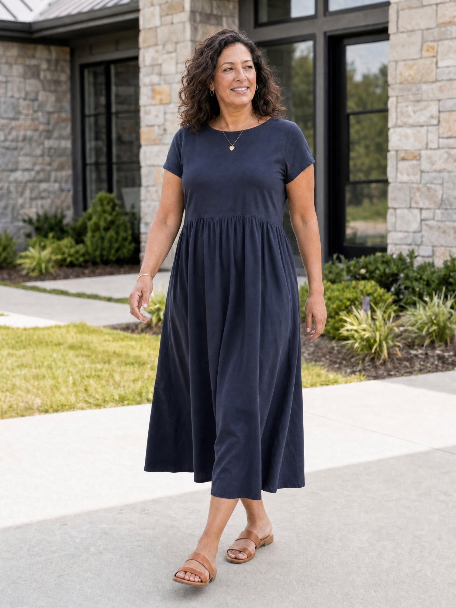 AOIFE | RELAXED MIDI DRESS WITH POCKETS