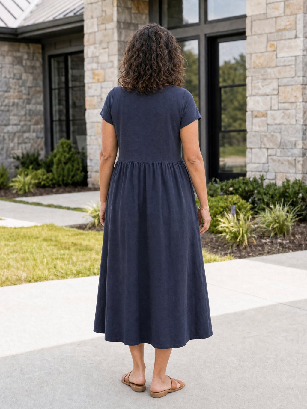 AOIFE | RELAXED MIDI DRESS WITH POCKETS