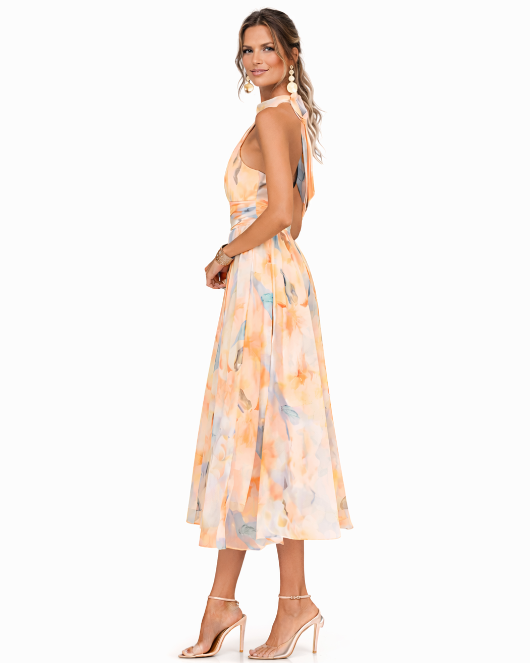 FIONNUALA | WATERCOLOUR MAXI DRESS