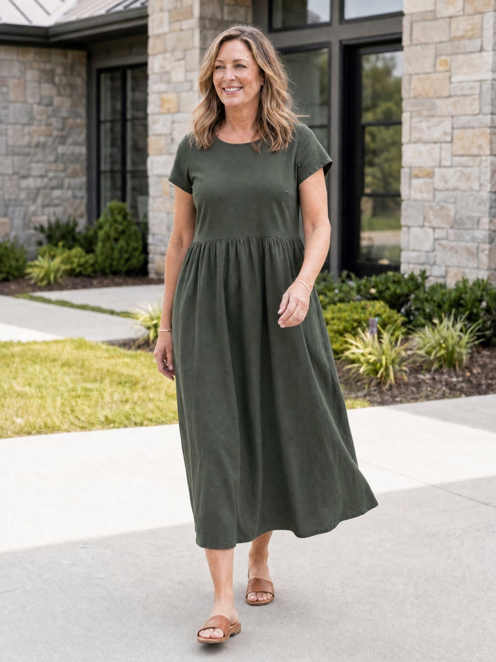 AOIFE | RELAXED MIDI DRESS WITH POCKETS