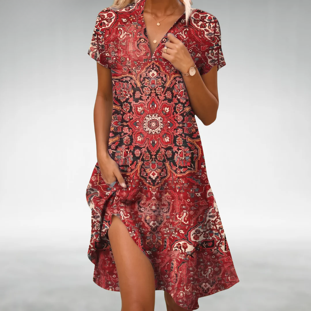Daphne | Lightweight Floral Comfort Midi Dress