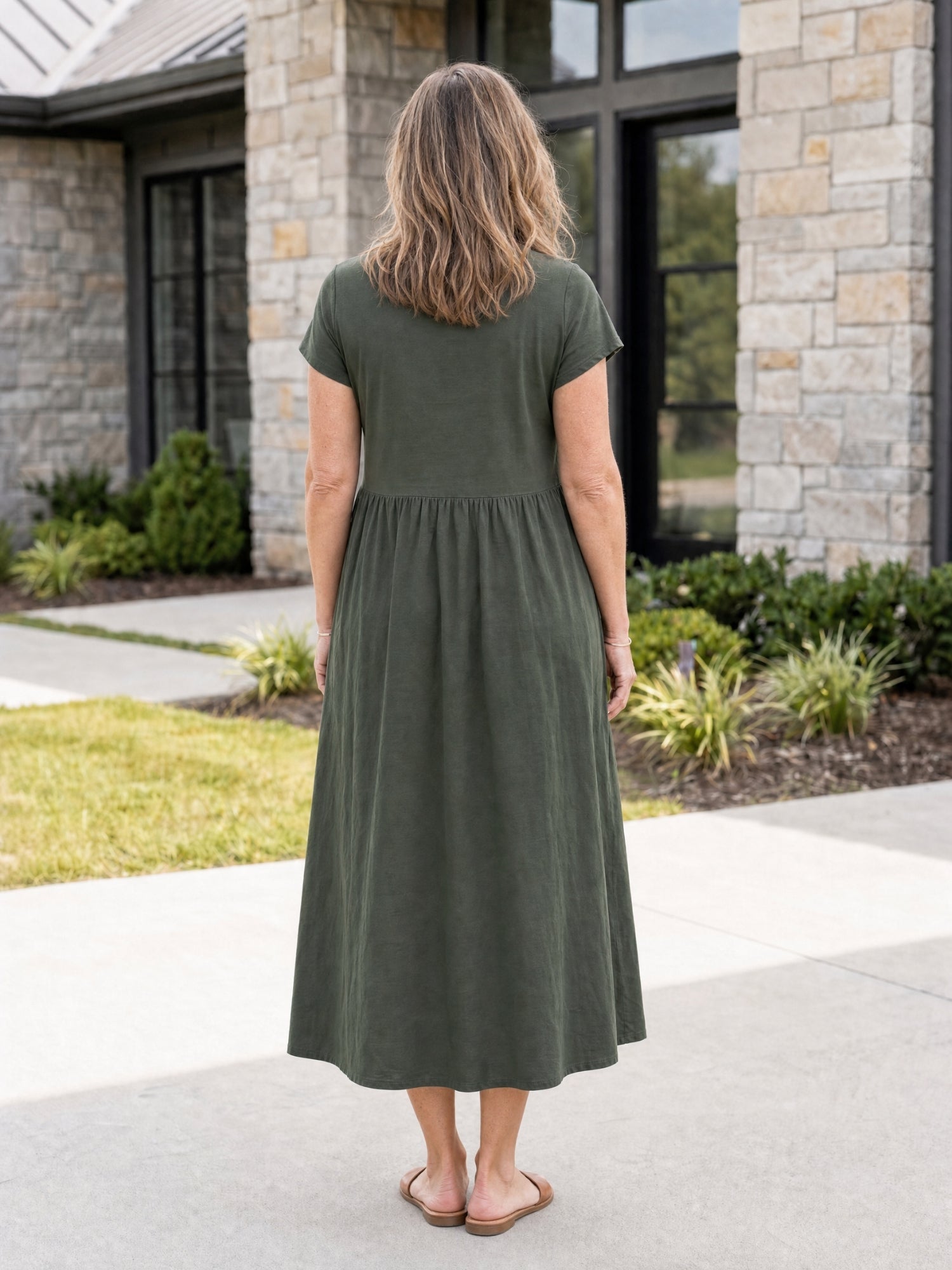 AOIFE | RELAXED MIDI DRESS WITH POCKETS