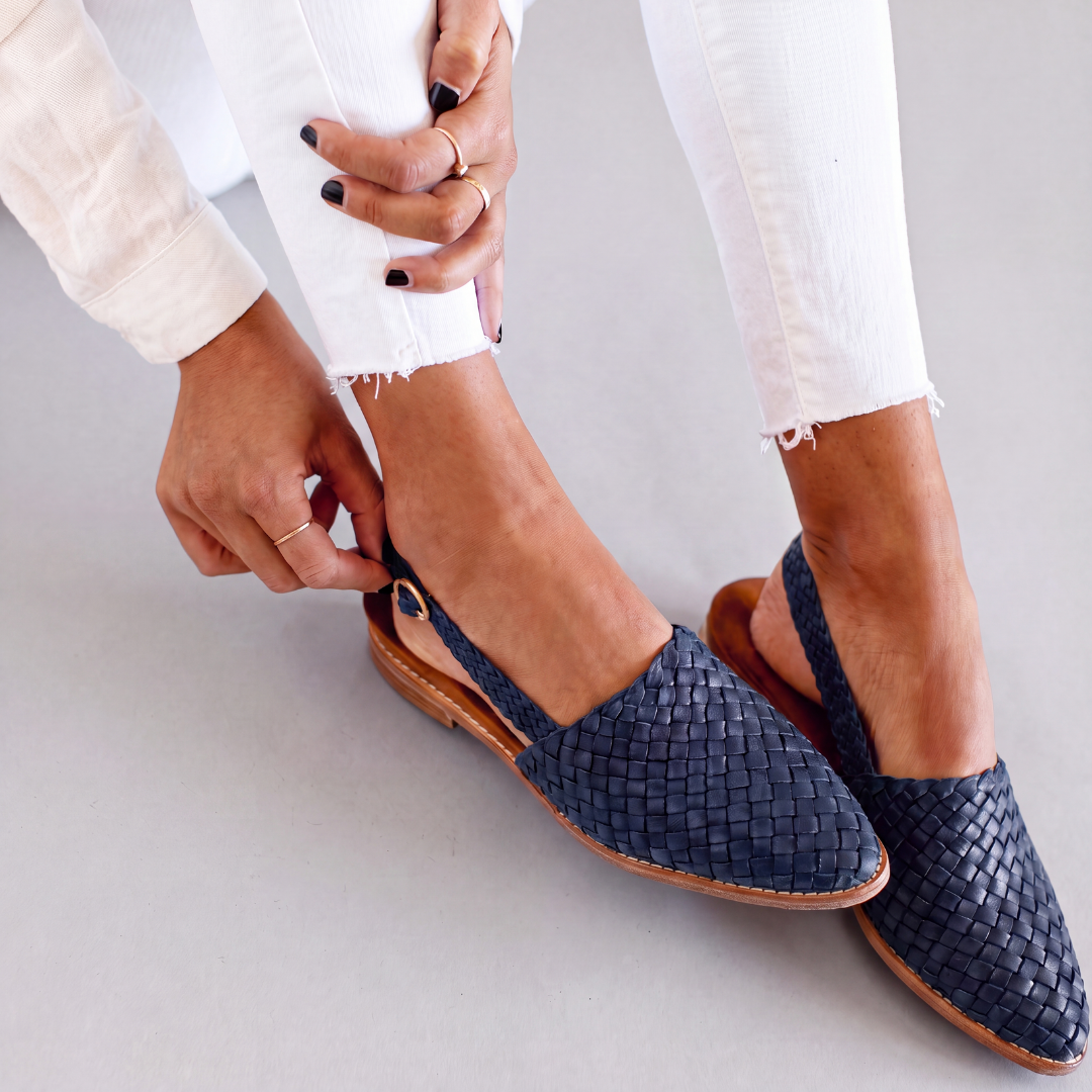 Aurora | Woven Slingback Loafer