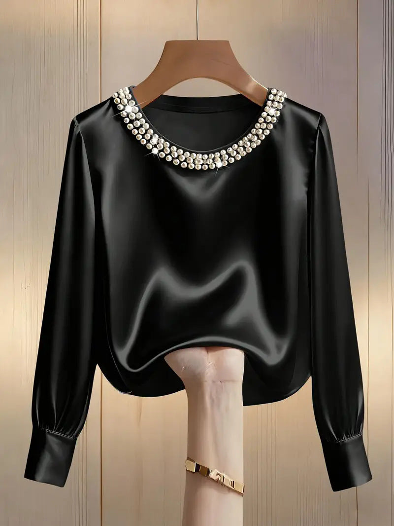 Perlisse | Elegant Round Neck Top