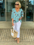 Joanne | Floral Print V-Neck Blouse