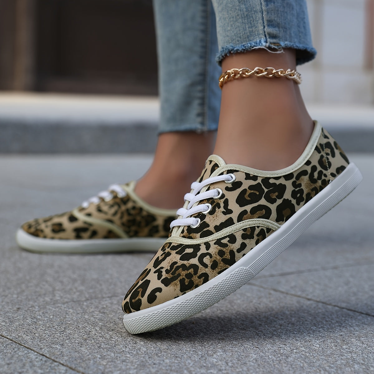 Demi | Classic Lace-Up Canvas Trainers