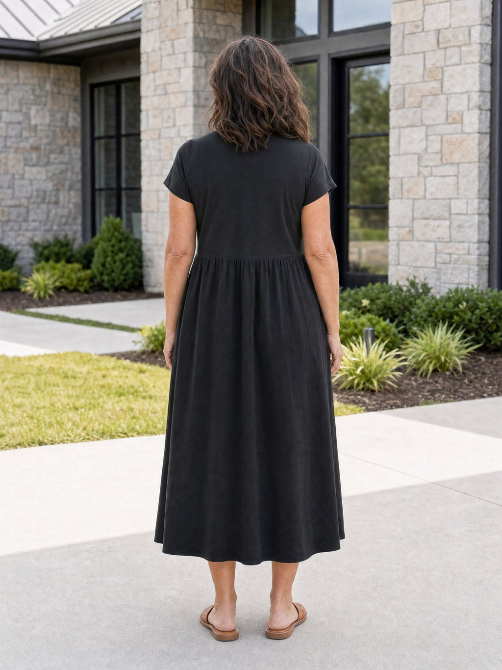 AOIFE | RELAXED MIDI DRESS WITH POCKETS