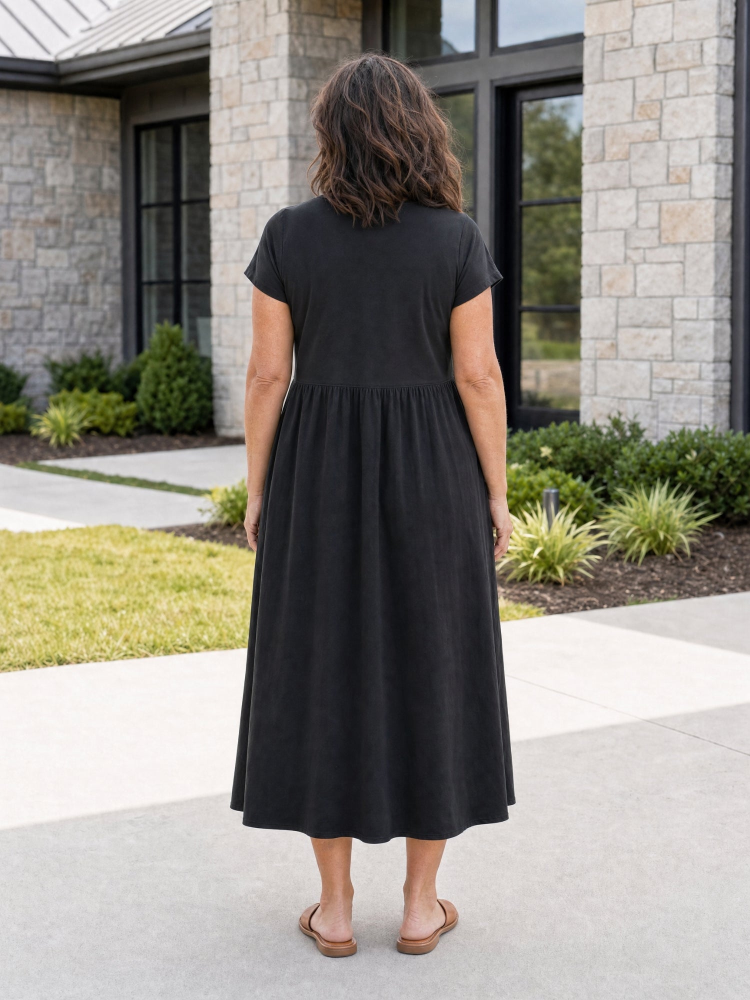 AOIFE | RELAXED MIDI DRESS WITH POCKETS