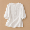 ALICE | EMBROIDERED PUFF-SLEEVE BLOUSE
