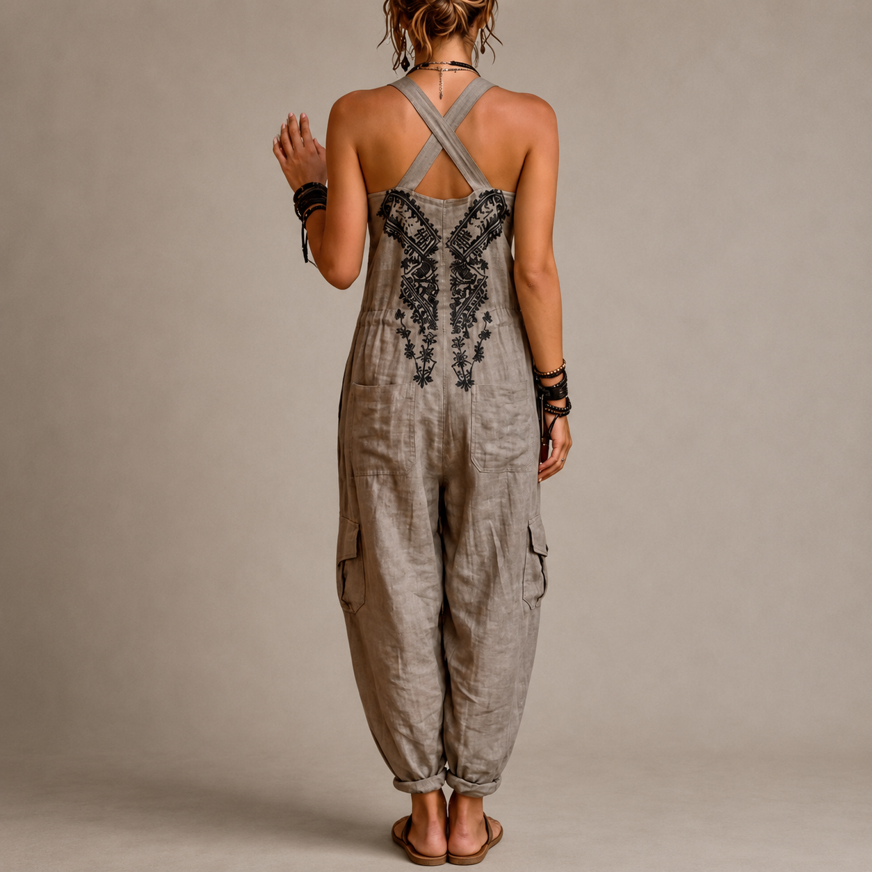 EABHA | BOHEMIAN EMBROIDERED JUMPSUIT
