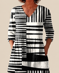 Quinn | Long Blouse with Striking Pattern
