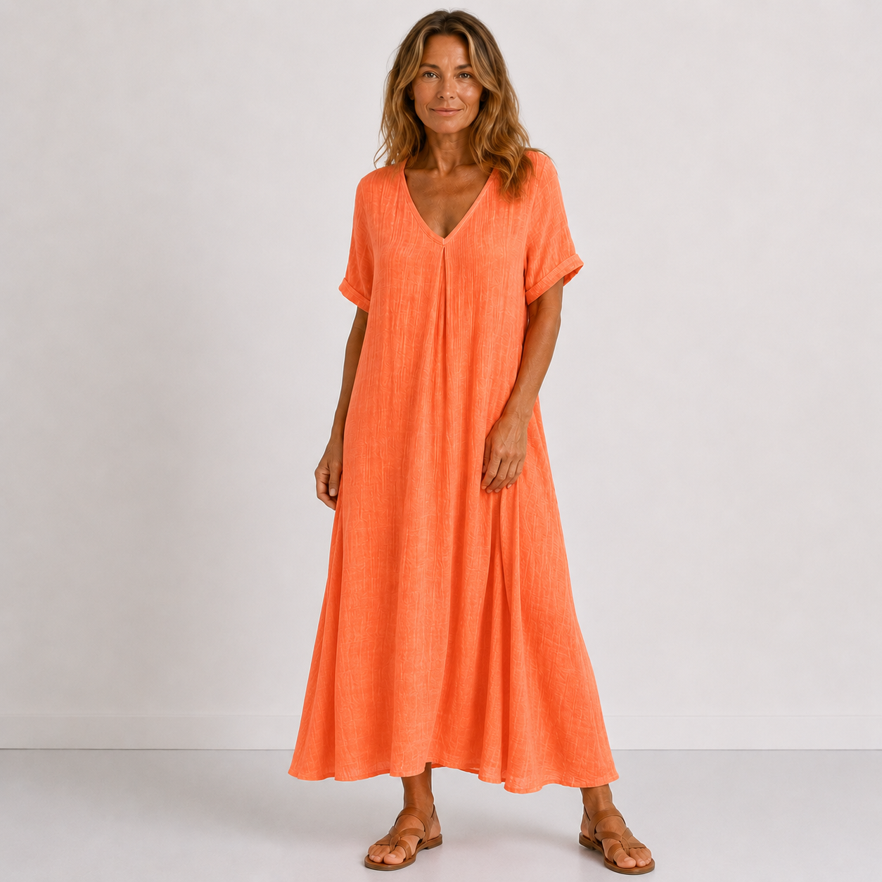 Violette | Flowing V-Neck Maxi Dress