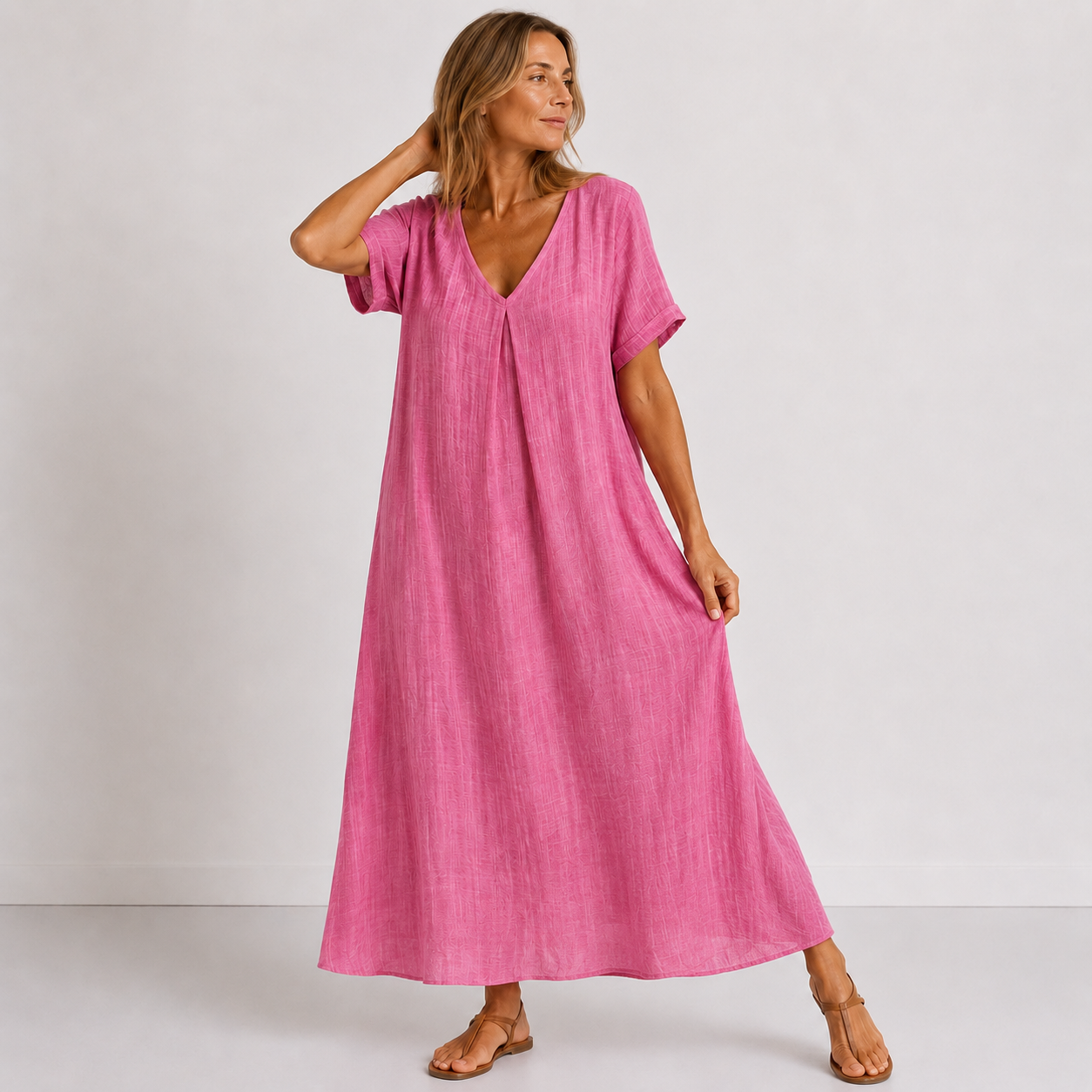 Violette | Flowing V-Neck Maxi Dress