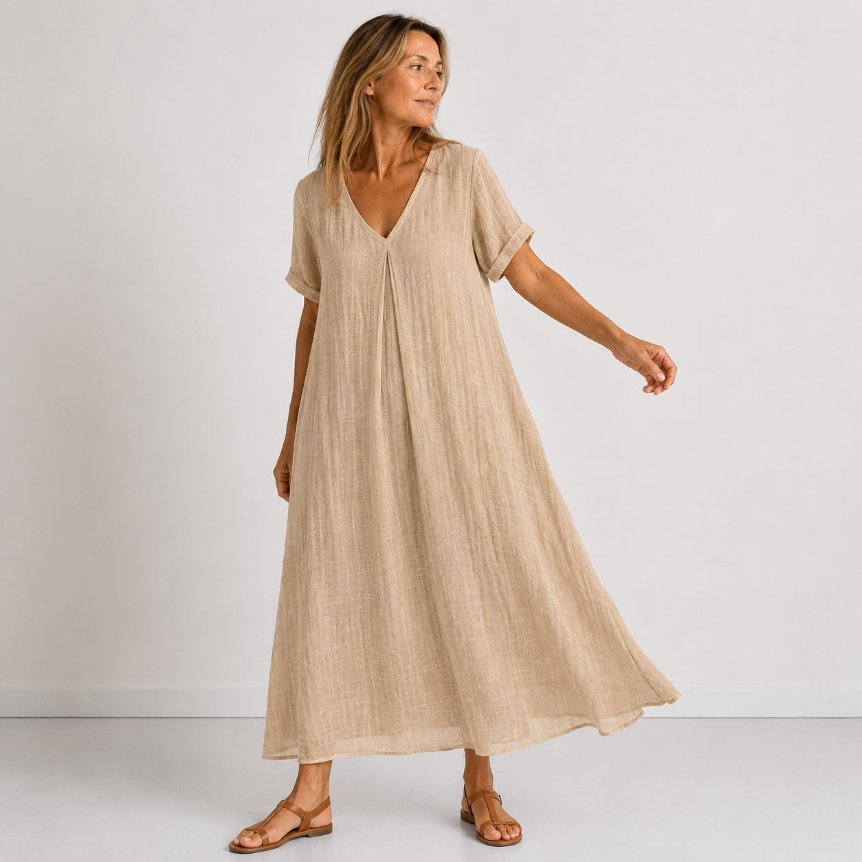 Violette | Flowing V-Neck Maxi Dress
