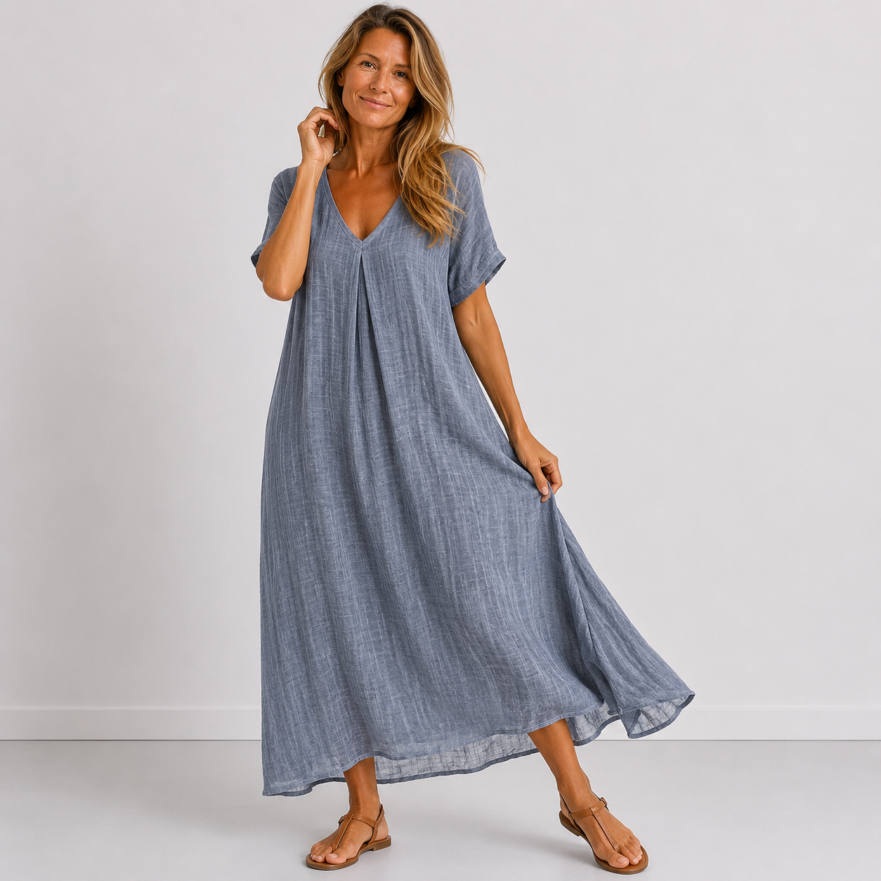 Violette | Flowing V-Neck Maxi Dress