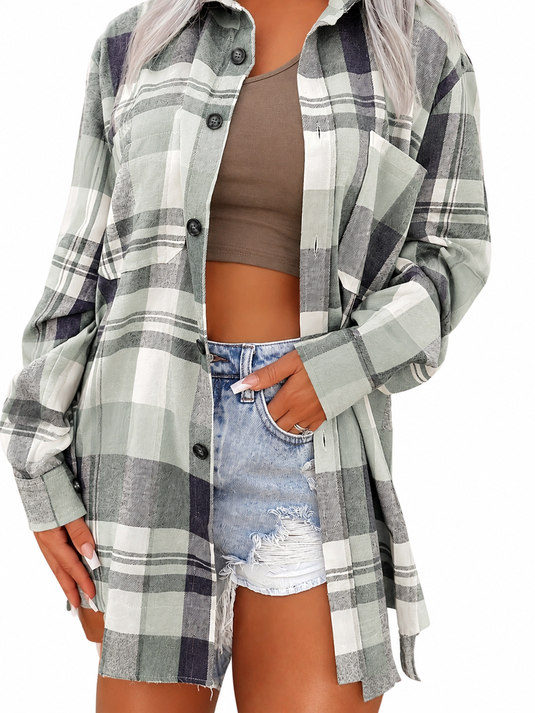 Adeline | Gingham long-sleeve blouse