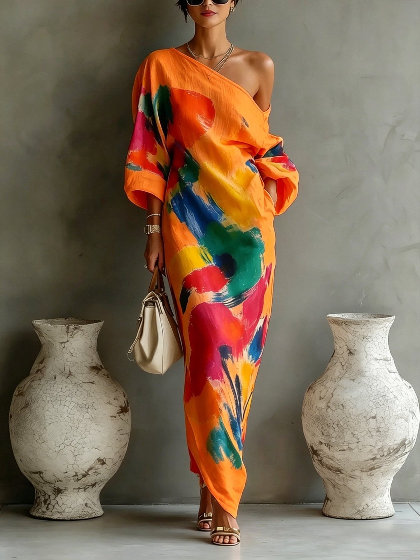 DEARBHLA | ONE-SHOULDER MAXI DRESS