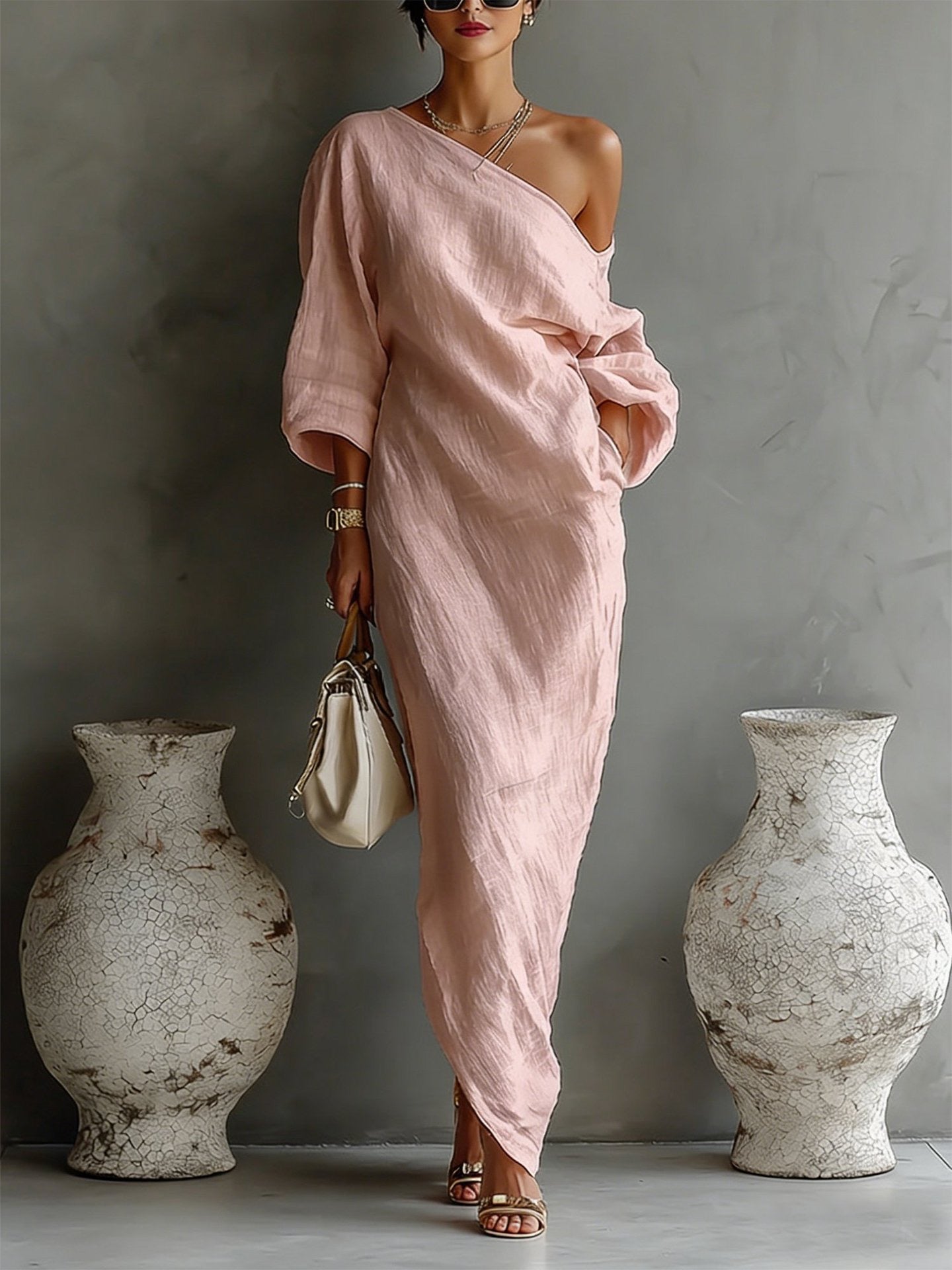 DEARBHLA | ONE-SHOULDER MAXI DRESS