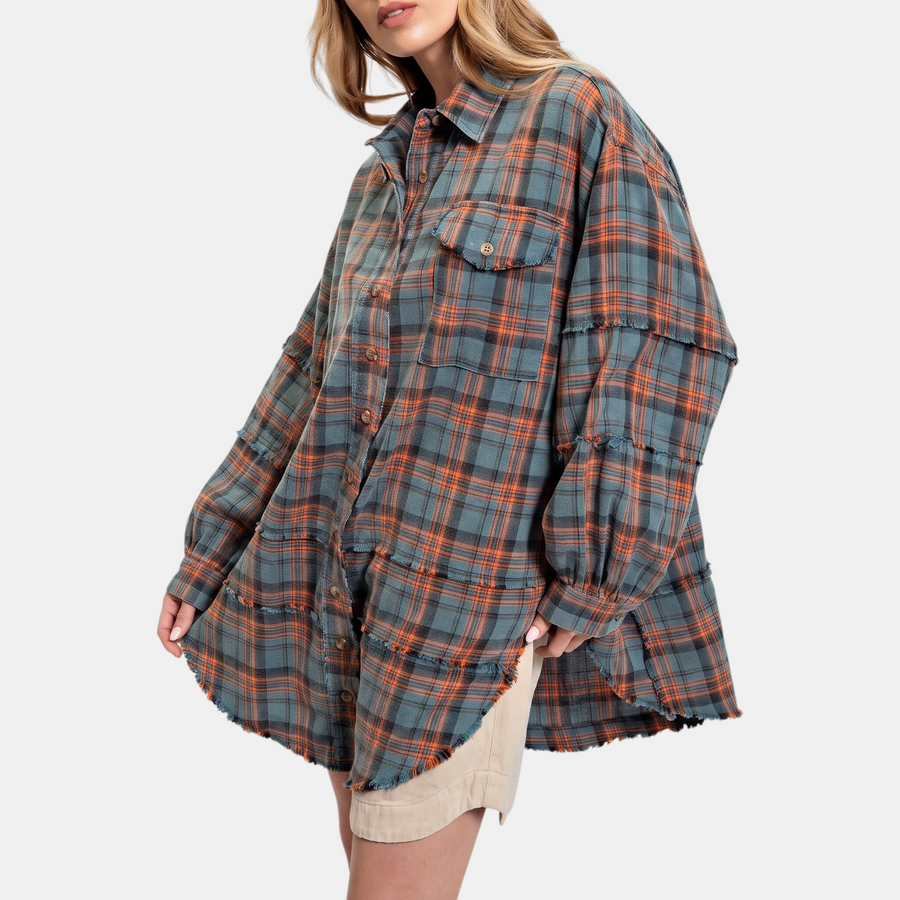 SAOIRSE | OVERSIZED FLANNEL BLOUSE