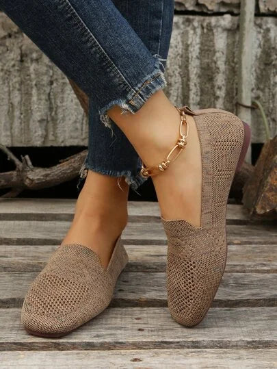 Mary | Breathable Knit Slip-On Flats