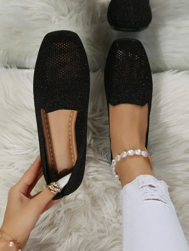 Mary | Breathable Knit Slip-On Flats