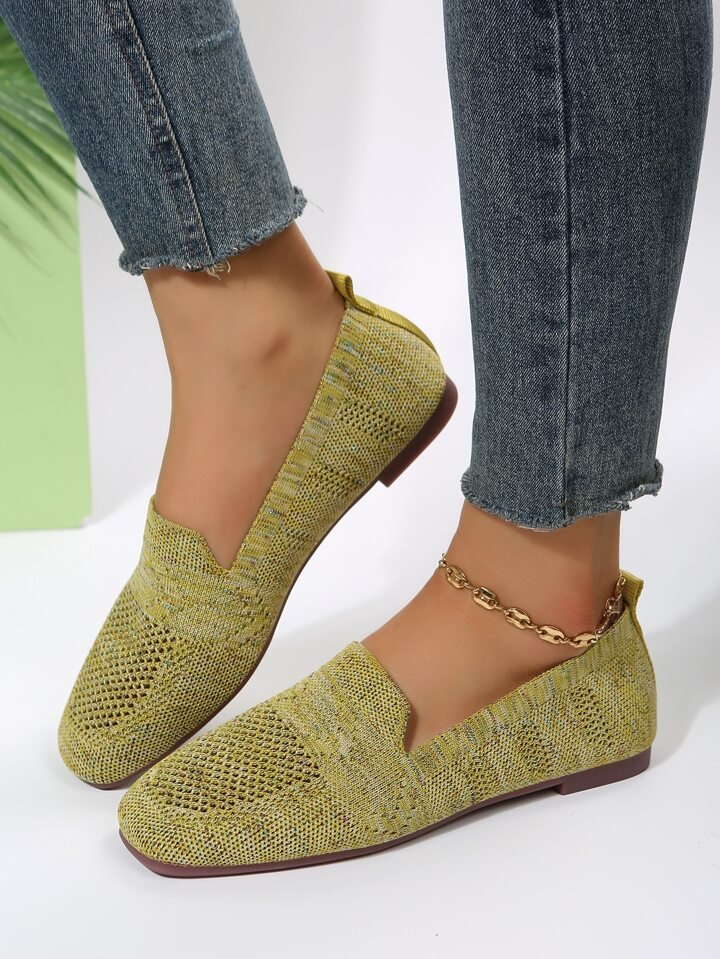 Mary | Breathable Knit Slip-On Flats