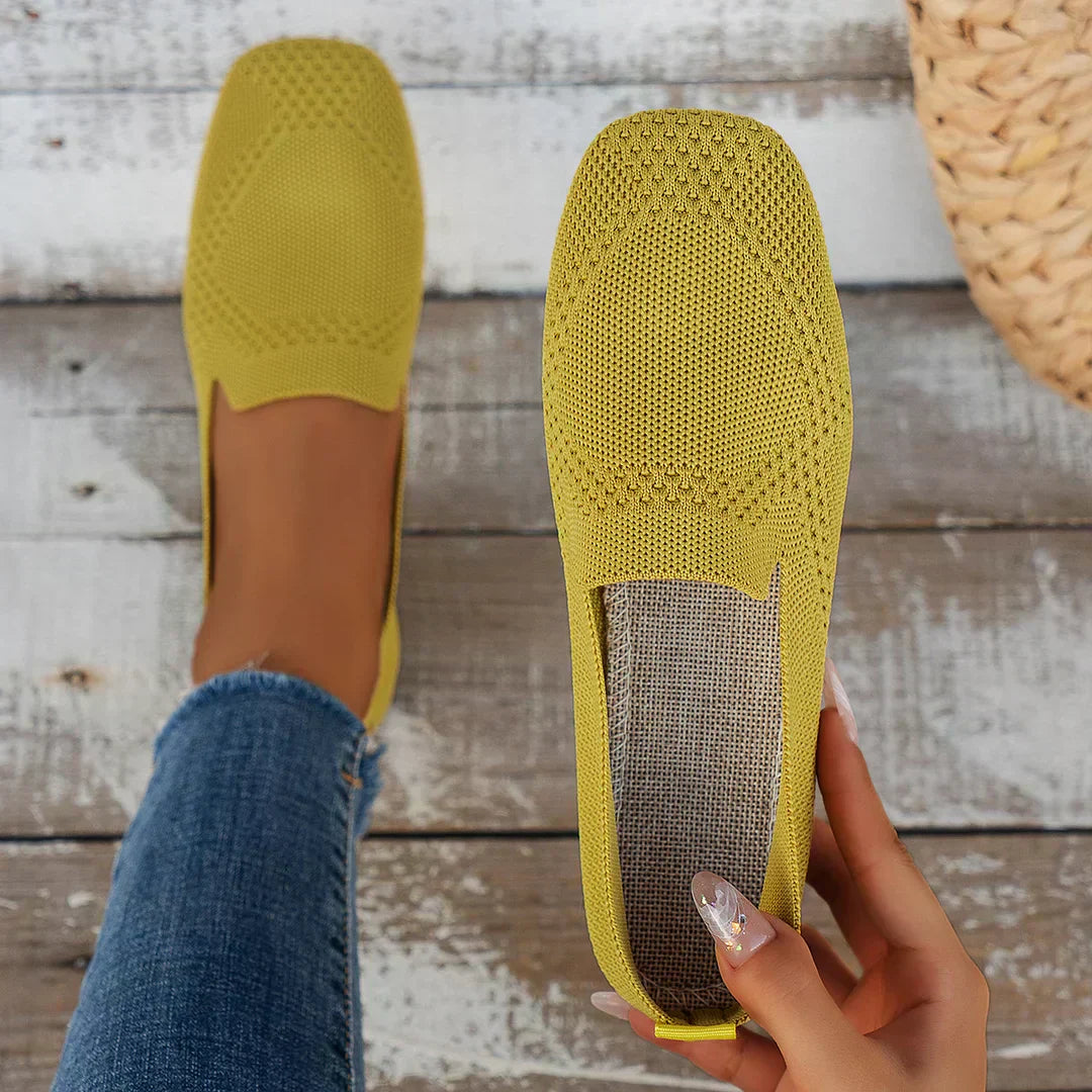 Mary | Breathable Knit Slip-On Flats