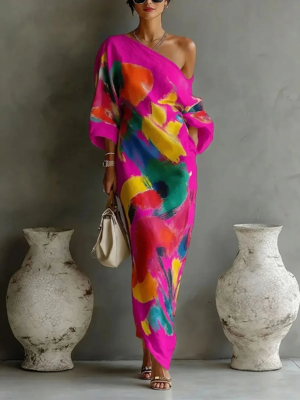 DEARBHLA | ONE-SHOULDER MAXI DRESS