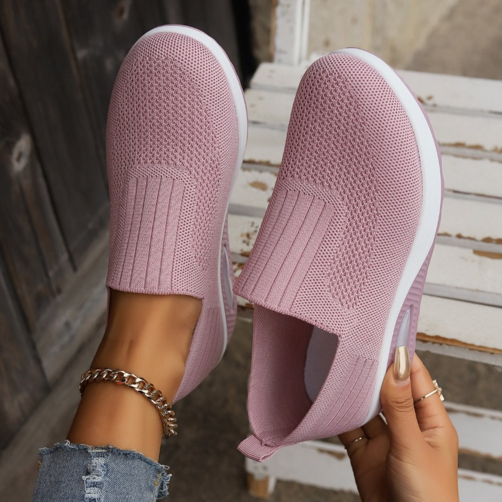 Wren | Knit Slip-On Platform Trainers