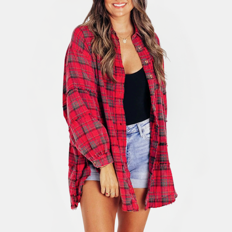 SAOIRSE | OVERSIZED FLANNEL BLOUSE