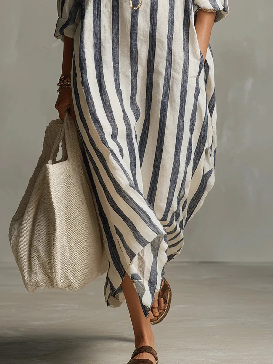 Amaris | Linen Long Shirt Dress