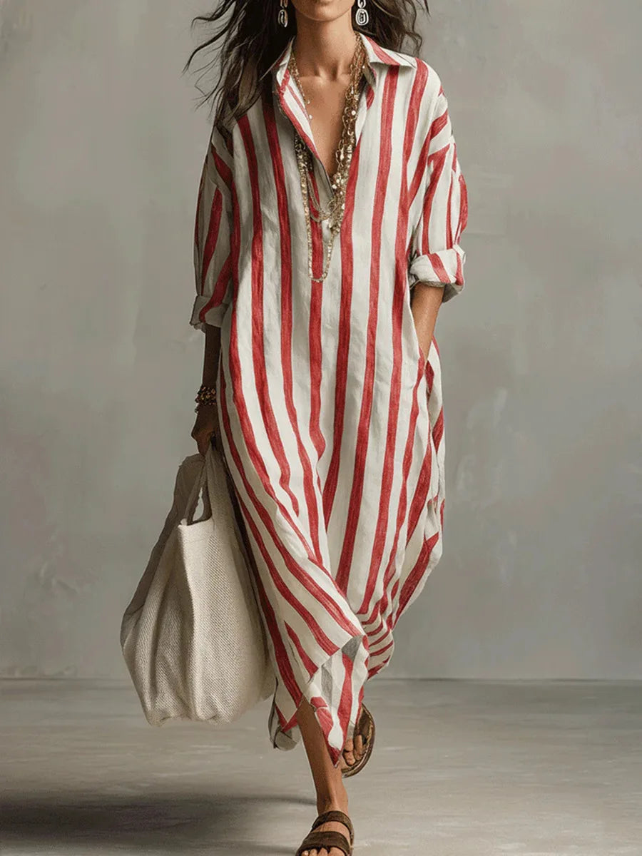 Amaris | Linen Long Shirt Dress