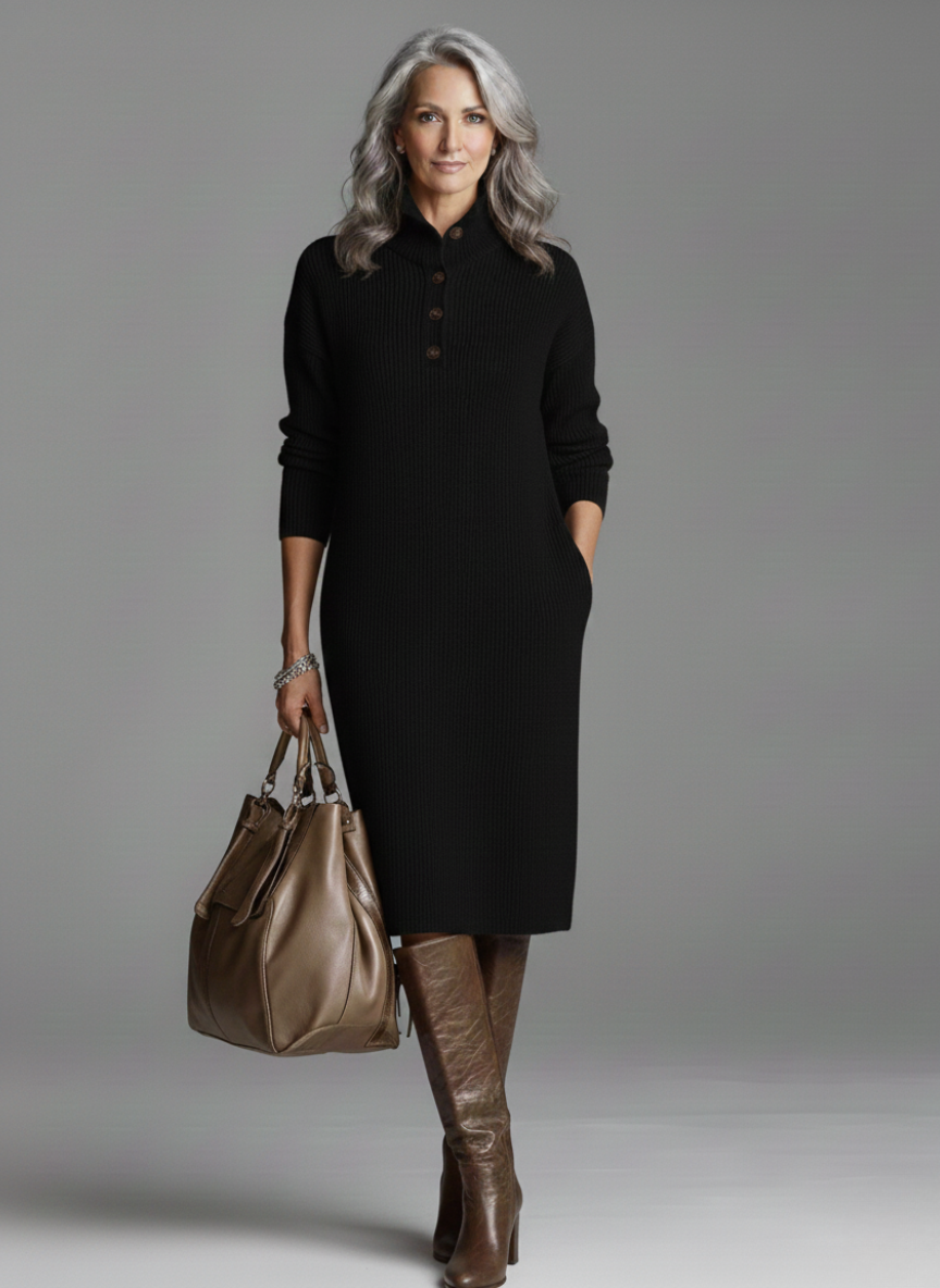 LUCY | RIBBED MIDI DRESS