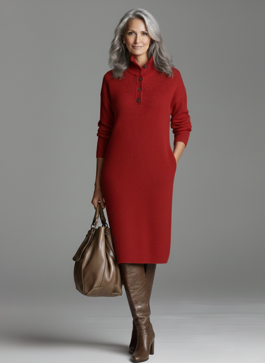 LUCY | RIBBED MIDI DRESS